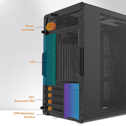 DarkFlash WD200 Portable Handheld PC Case – M-ATX/ITX, Aluminum & Wood Edition, USB 3.0 Type-C, DIY Gaming Chassis