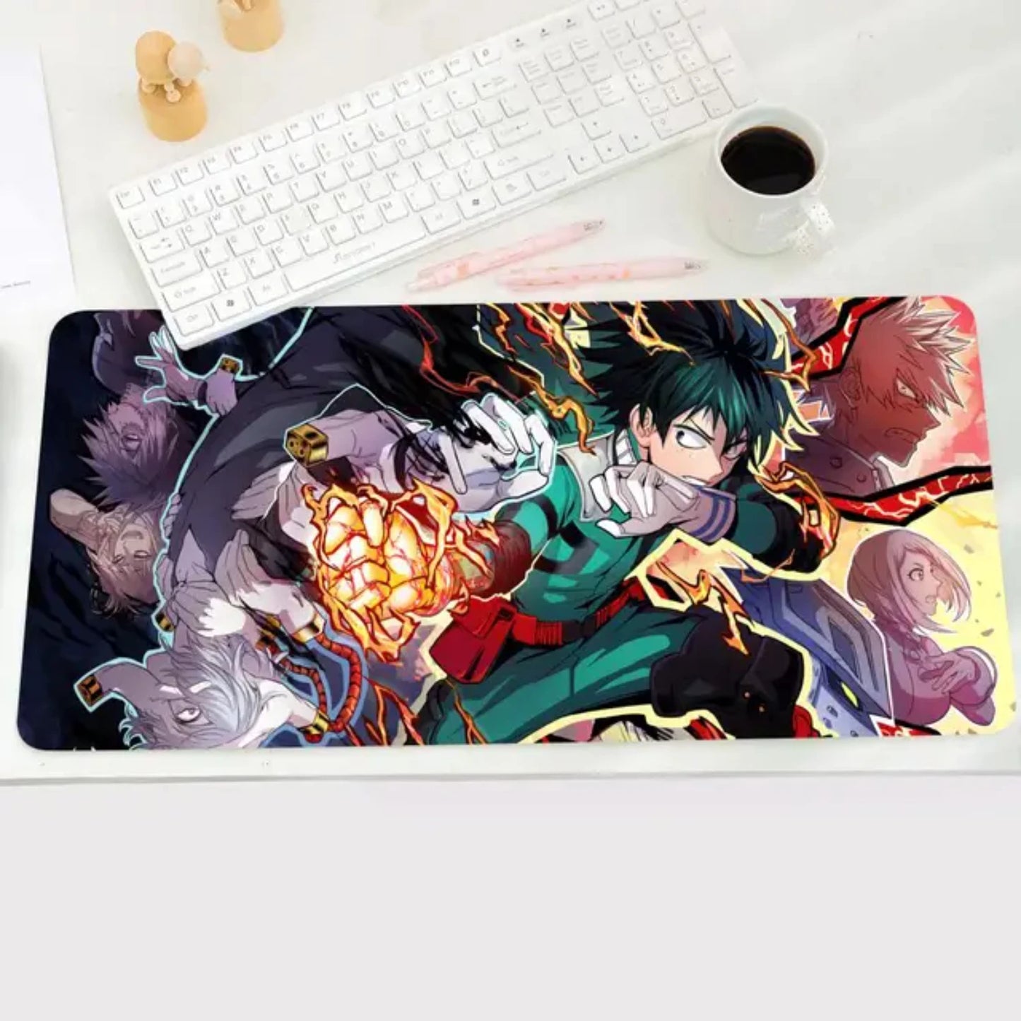 Hero Academia Izuku Midoriya Mouse Pad Large Anime Desk Mat Luxury Desktop Cartoon Gaming Keyboard Office Computer Cushion