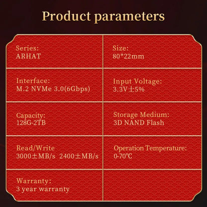 Huadisk NVMe M.2 SSD – 512GB/1TB, PCIe 3.0 x4, 3000MB/s Read, High-Performance Internal SSD for Gaming & Workstations