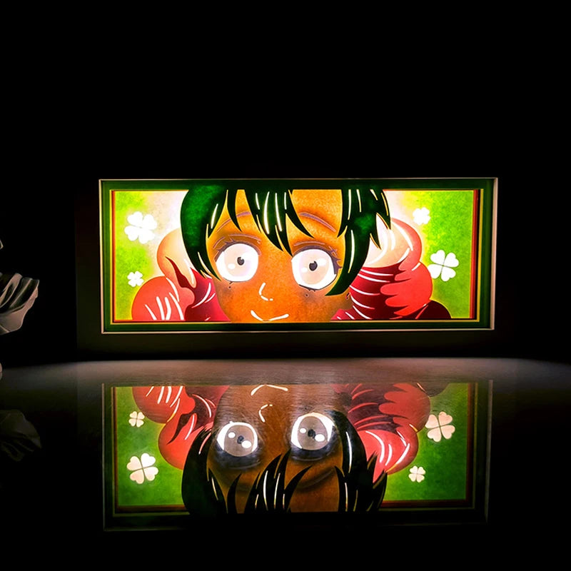 One Piece  anime series photo frame paper carving light paper-cut light atmosphere night light remote control colorful light box