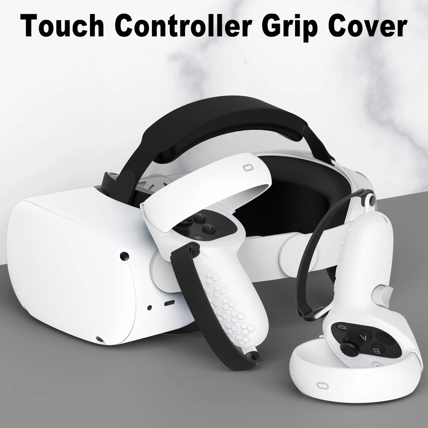 HUNDAI New VR Accessories Protective Cover For Oculus Quest 2 VR Touch Controller Silicone Cover Skin Handle Grip With Knuckle