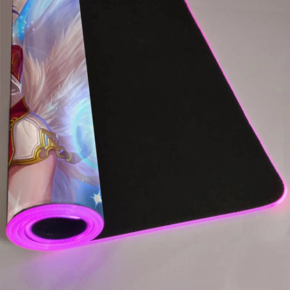 KDA Ahri RGB Gaming Mouse Pad - LED Backlit Mat (300 x 800 x 4mm)