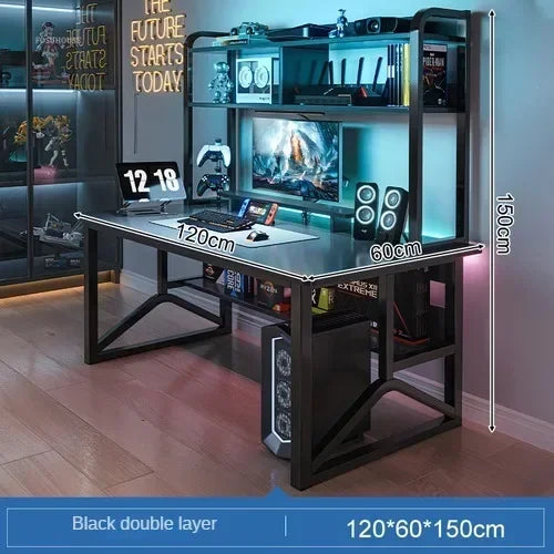 E-sports Gaming Table and Chair Combination Nordic Desktop Computer Desks Simple Home Bedroom Bookshelf Integrated Student Desk