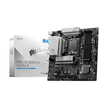 MSI PRO B760M-A DDR4-II Motherboard – LGA 1700, PCIe 4.0, 128GB DDR4, M.2 SATA, HDMI 2.1