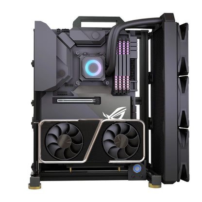 Cynzo Open Frame PC Case – ITX/MATX/ATX/E-ATX, Aluminum Alloy, DIY Gaming Chassis, Water Cooling Support