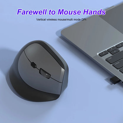 1600DPI Rechargeable Wireless & Bluetooth Ergonomic Mouse