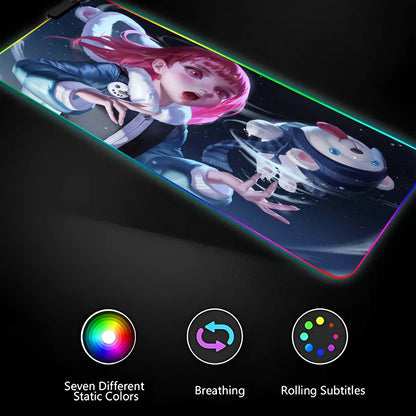 Frostfire Annie XXL RGB Gaming Mouse Pad - League of Legends LED Gamer Mat