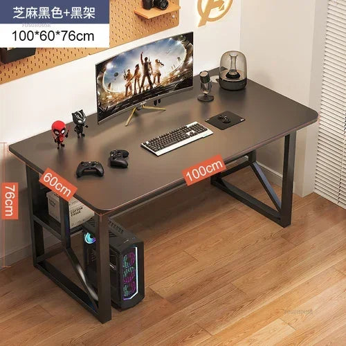 E-sports Gaming Table and Chair Combination Nordic Desktop Computer Desks Simple Home Bedroom Bookshelf Integrated Student Desk