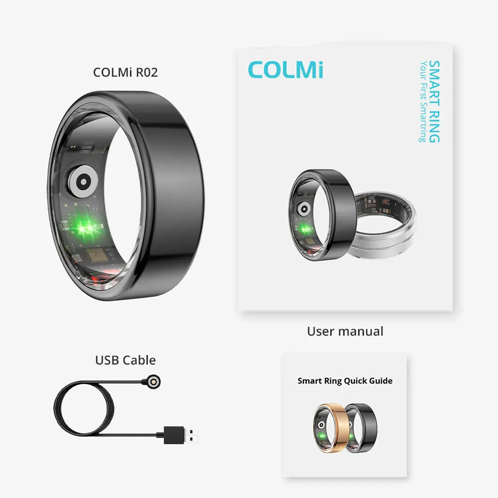 COLMI R02 Smart Ring – Military-Grade Titanium, Health Monitoring, IP68 Waterproof