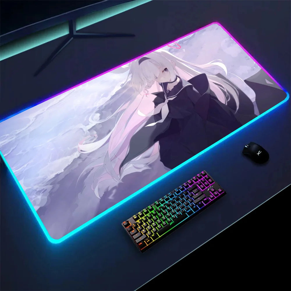 Plana Blue Archive XXL RGB Gaming Mouse Pad - Large LED Gamer Mat