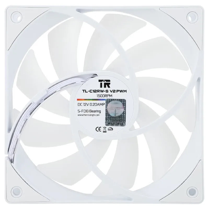 Thermalright TL-C12RB-S TL-C12RW-S Reverse Version Computer Case Fan 120mm ARGB PWM Silent Cooler Fan