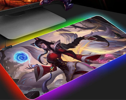 KDA Ahri RGB Gaming Mouse Pad - LED Backlit Mat (300 x 700 x 4mm)