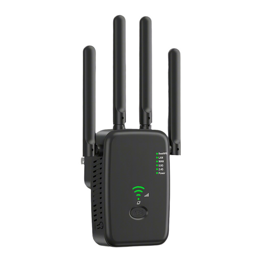 1200Mbps Wireless WiFi Repeater – Dual-Band 2.4G/5G Signal Booster with WPS