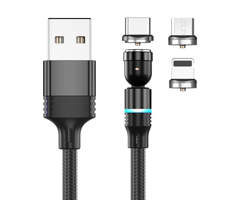 540 Rotating Magnetic Charging Cable - Type-C & Android, 2.4A Fast Charge