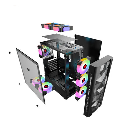 Desktop With Large And Medium Motherboard Under Power Supply