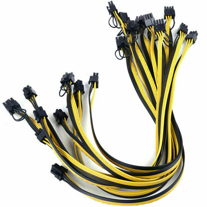 6-Pin to Dual 8-Pin Graphics Card Power Supply Cable - Durable Connection Cord