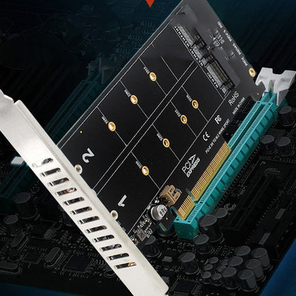 Pciex8 Dual Disk Nvme M.2 Mkey SSD RAID Array Expansion Adapter Motherboard PCIe Split Card