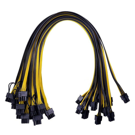 6-Pin to Dual 8-Pin Graphics Card Power Supply Cable - Durable Connection Cord